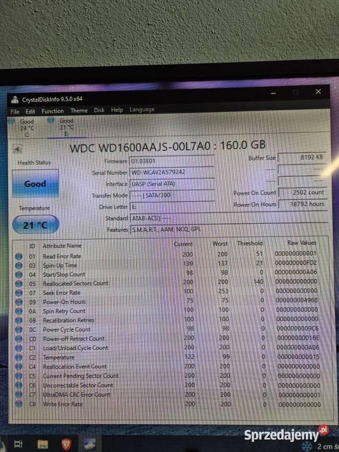 Dysk twardy WD wd1600aajs 160GB SATA Ruda Śląska