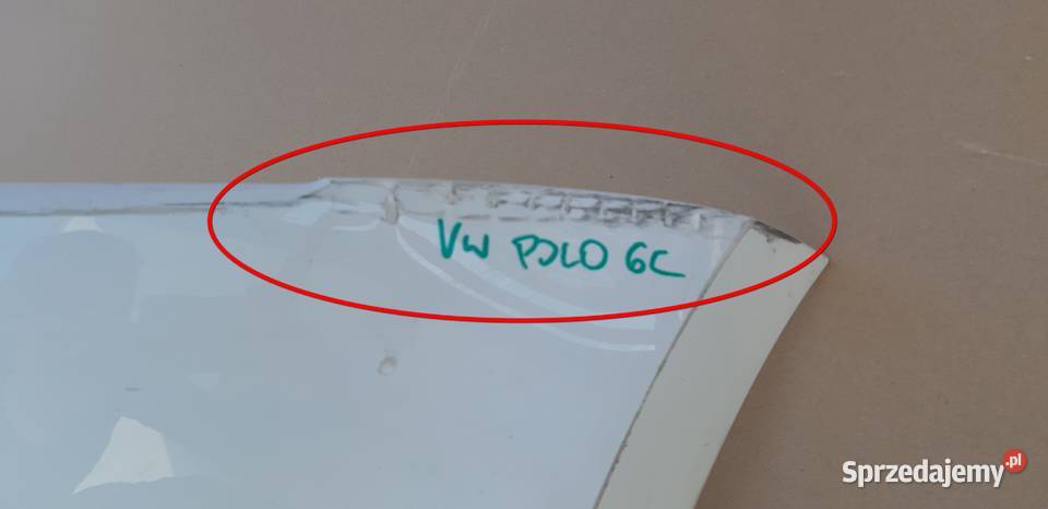 VW POLO V 5 LIFT ZDERZAK PRZÓD PRZEDNI 6C0807221 Bieleń