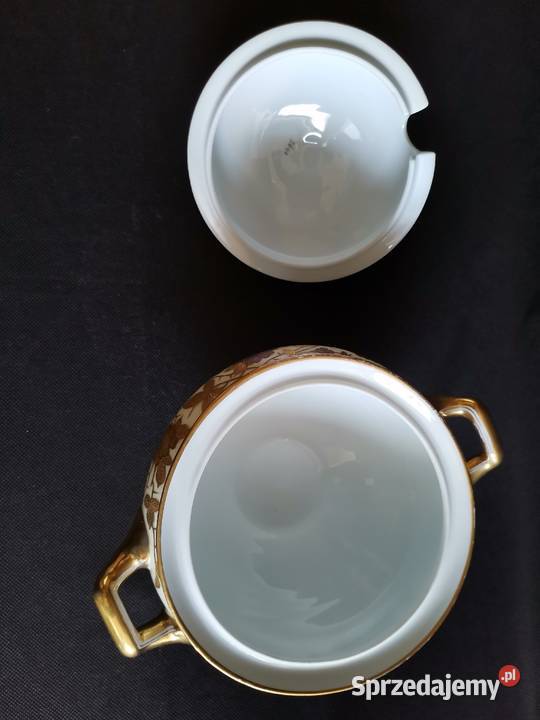 Stara przedwojenna mała złocona waza Katowice