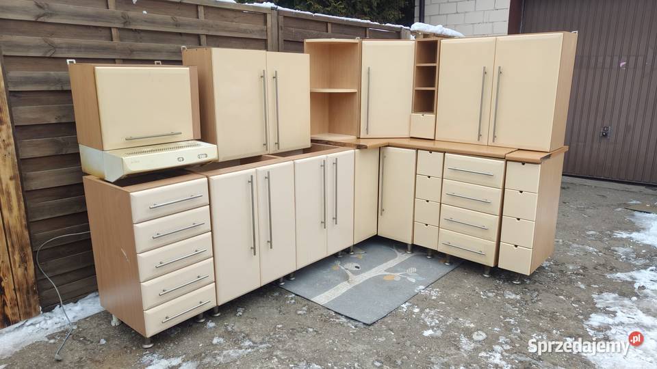 Szafki kuchenne zestaw mebli kuchennych okap Warszawa