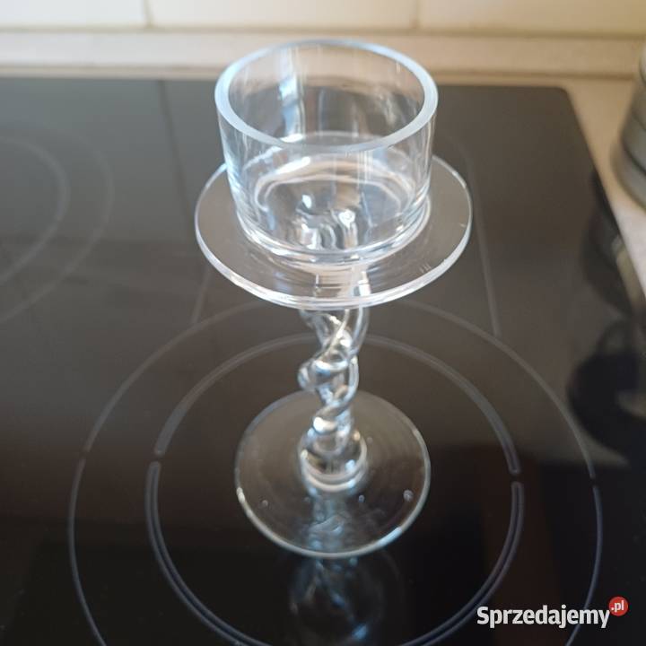 Świecznik szklany 16 Sieradz