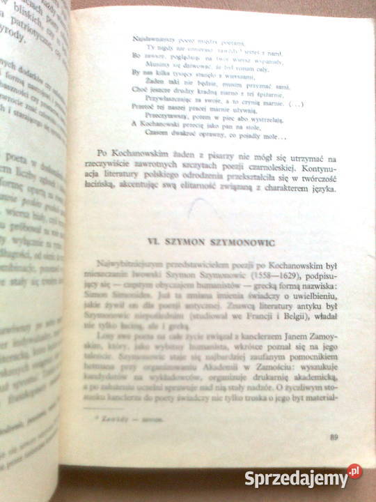 Literatura polska kl I LO lata 70 PRL Rok wydania 1974 Warszawa sprzedam