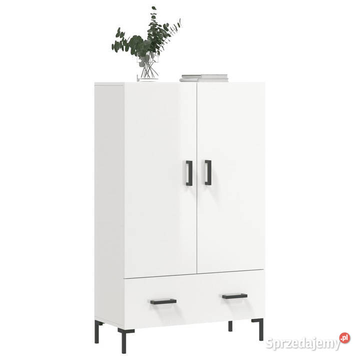 Wysoka szafka biała z połyskiem 695x31x115 mazowieckie sprzedam