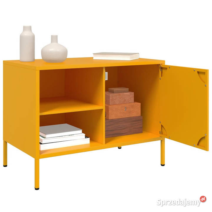 Szafka pod telewizor musztardowa 68x39x505