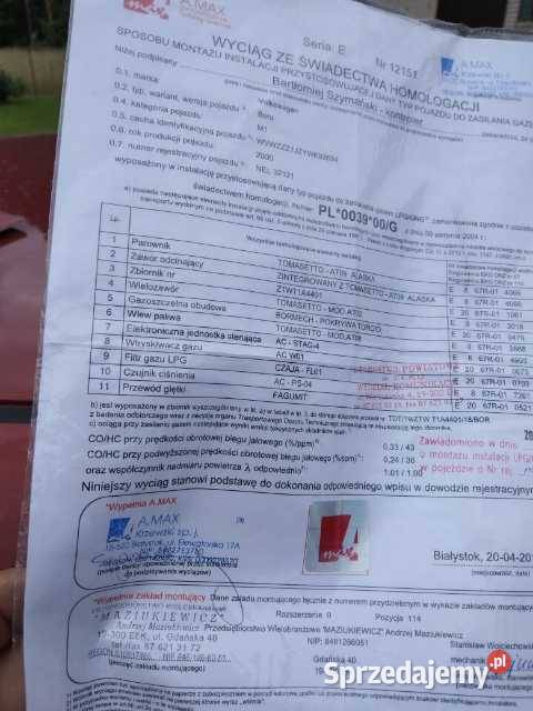 VW Bora 16 benzynaLPG 2000 podlaskie sprzedam