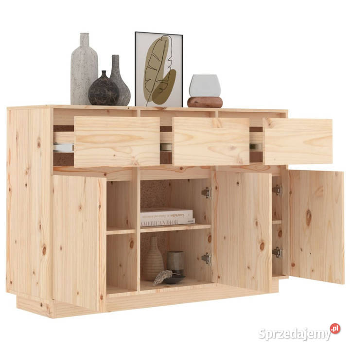 Szafka 110x34x75 lite drewno sosnowe WM813814 Pozostałe Warszawa