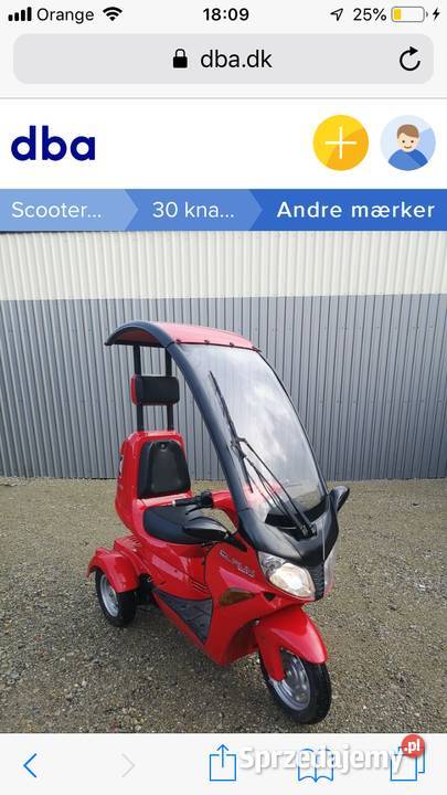 Skuter trzy kołowy z dachem Elektryczny 2015 elektryczny Gdańsk