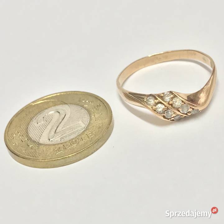 Złoty PIERŚCIONEK 585 14K z różowego ZŁOTA Warszawa