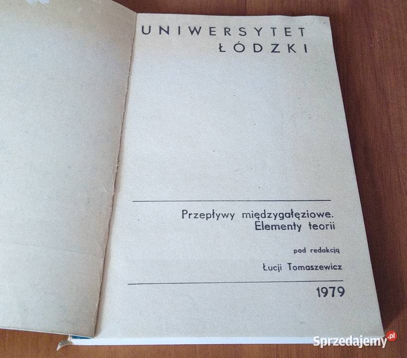 Przepływy międzygałęziowe elementy teorii Łucja