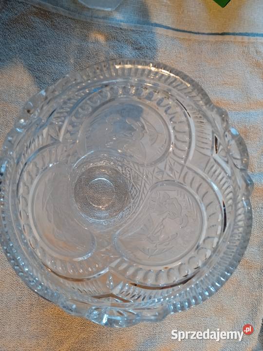 Duży wazon Bohemia wzór scenka rodzajowa retro Koźminek