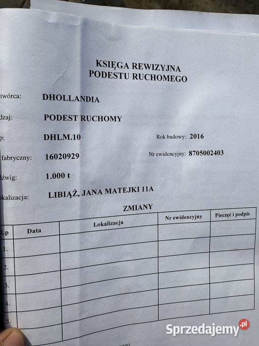 Winda Dhollandia Renault Master Sobiesiernie