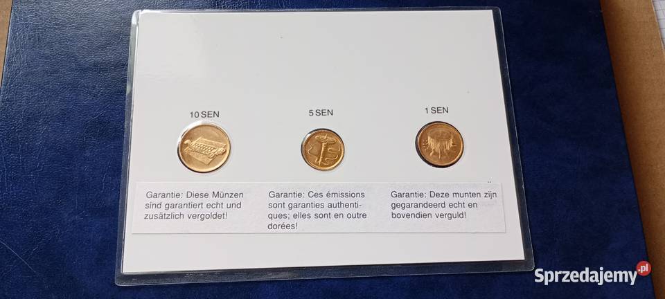Stare monety Set 1995 1996 Malezja kolor złota Lesko