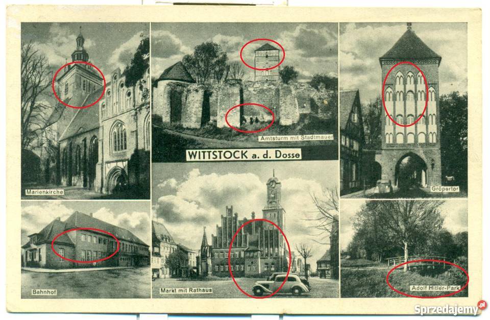 Wittstock a d Dosse Postkarte do 1945 Ostrów Wielkopolski