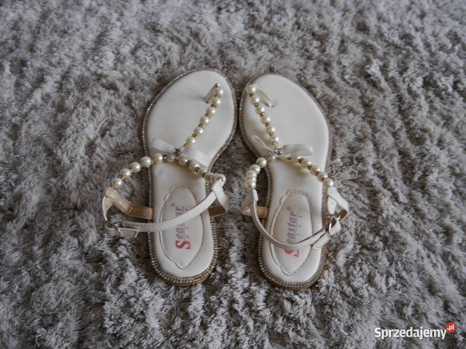Śliczne sandałki perełki cyrkonie 36 Moda i Styl Wrocław