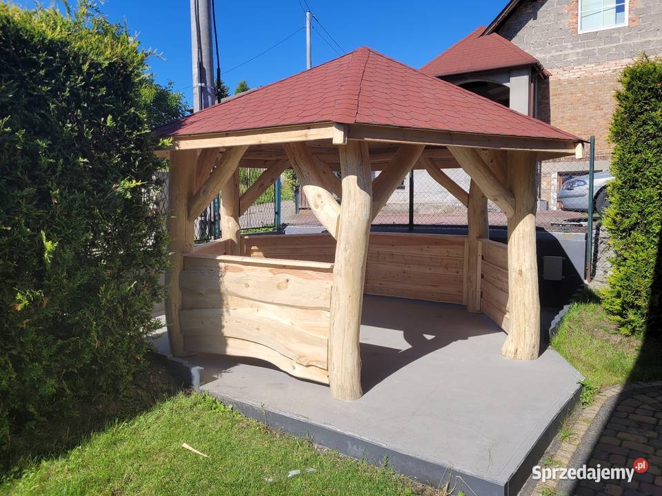 Altana z bali sześcio kątna Ślęzany