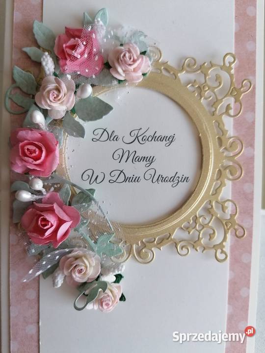 Kartka w pudełku własnoręcznie wykonana 60 Strzebiń