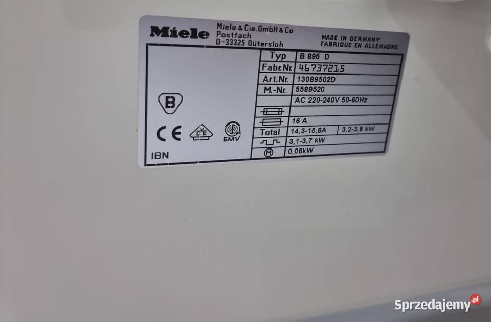 Magiel elektryczny maglownica Miele B 895 D z Wrocław