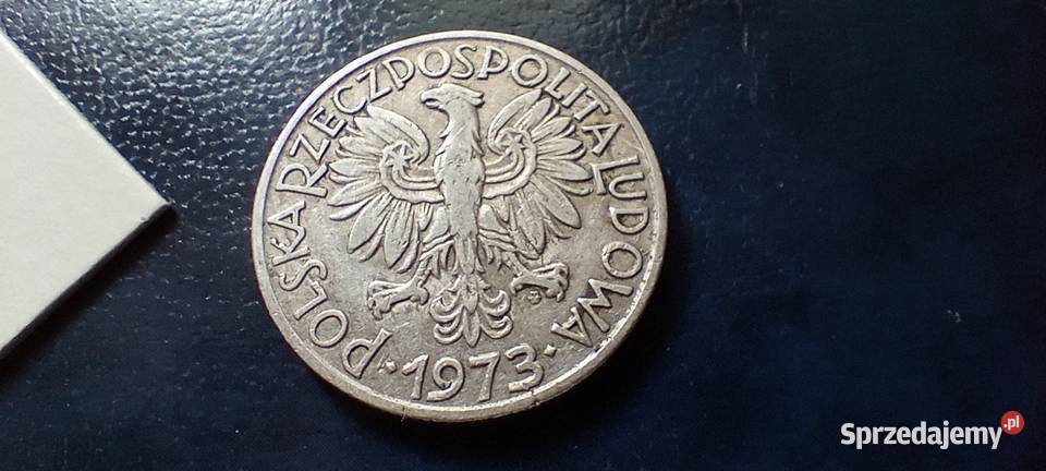 Stare monety 5 złotych 1973 Rybak PRL Polska Lesko