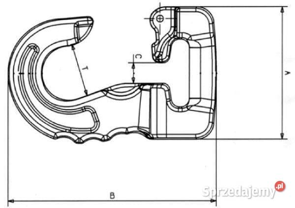 Hak do pętli załadunkowych 1 t WACJ01 Kamionna