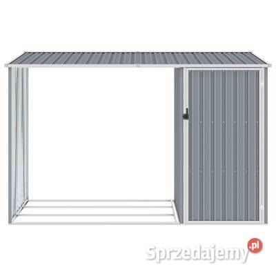 vidaXL Szopa z wiatą na drewno szaraSKU46294 Warszawa