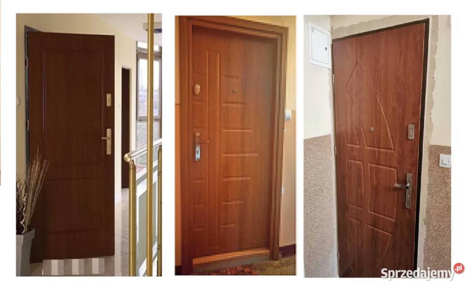 drzwi wejściowe zewnętrzne do mieszkania w bloku Drzwi zewnętrzne