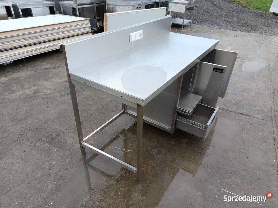 Stół nierdzewny roboczy gastronomiczny z szafka