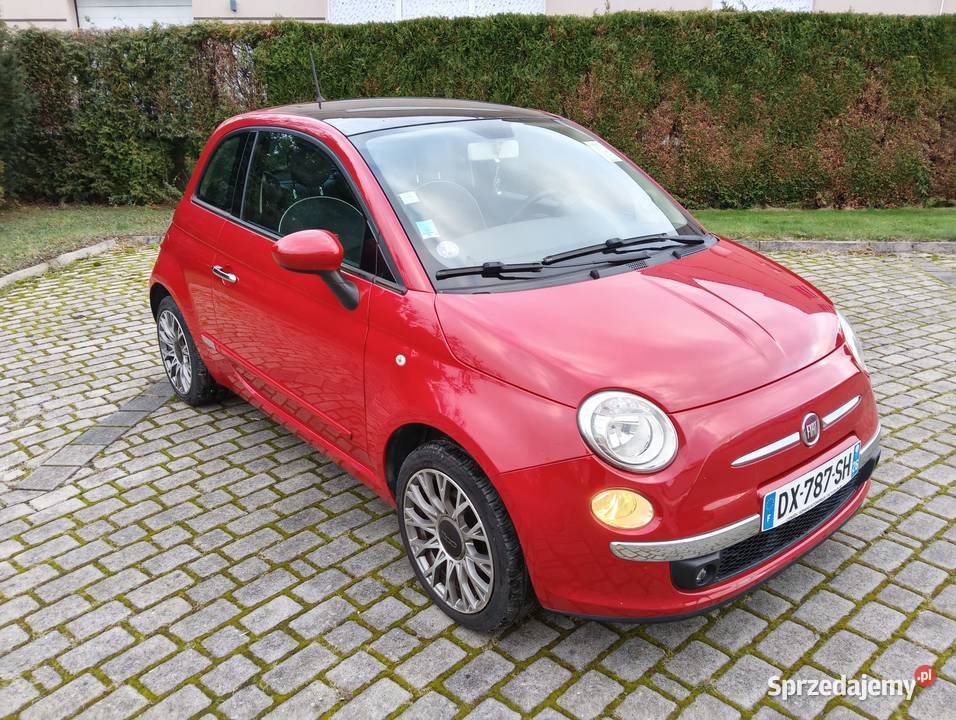 Fiat 500 12 ładny z czarną tapicerką dach śląskie Bielsko-Biała