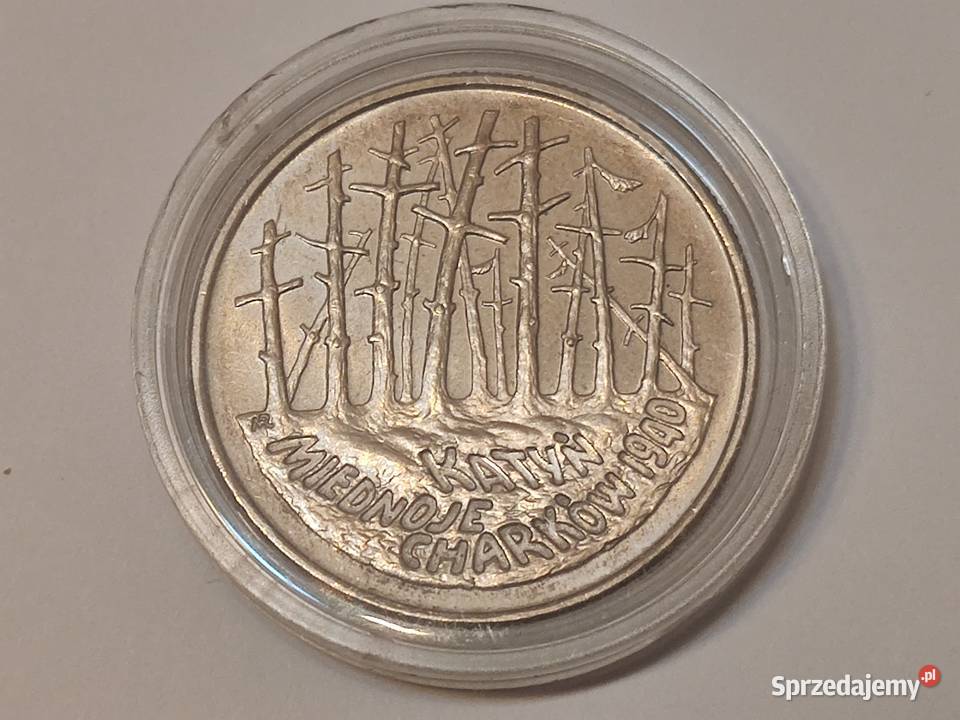 1995r Moneta 2 Katyń mennicza Lębork