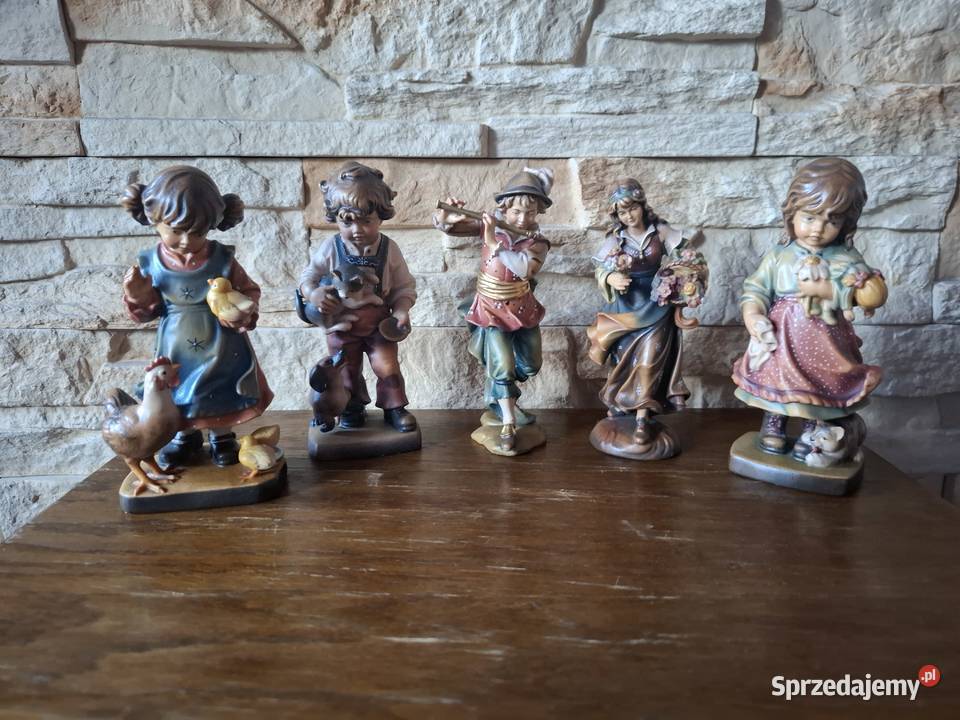 Rzeźby z drewna piękne malowane sprzedam