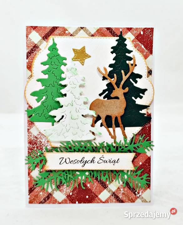 Kartki na Boże Narodzenie ręcznie robione zestaw Wejherowo