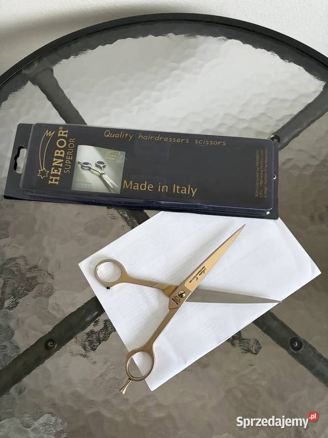 Henbor nożyczki Performance Gold 8008 złocone Poznań sprzedam