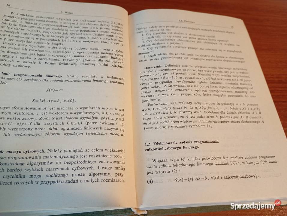 Programowanie całkowitoliczbowe Garfinkel tradycyjny podręcznik Gdańsk