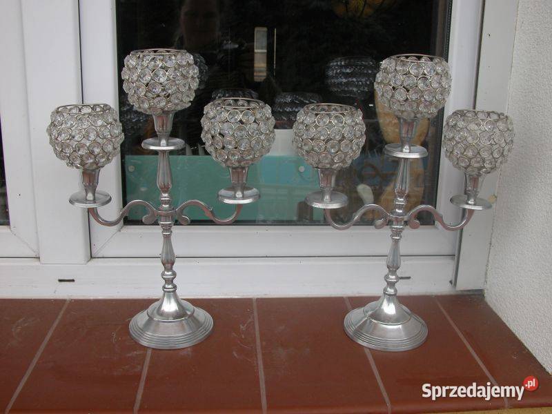 świeczniki glamour komplet Gorzów Wielkopolski