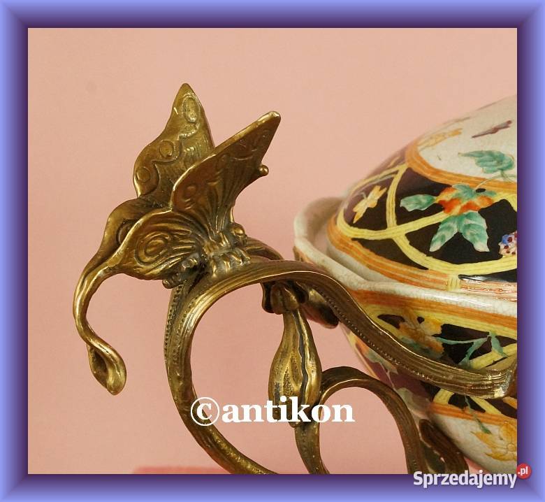 Waza porcelanowa z brązem pomorskie Gdańsk