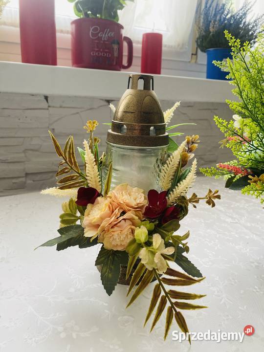 Znicze na grób kompozycja na pomnik na