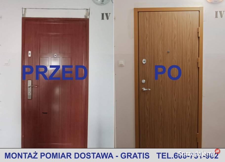 Drzwi wejściowe stalowe na lata montaz sprzedam