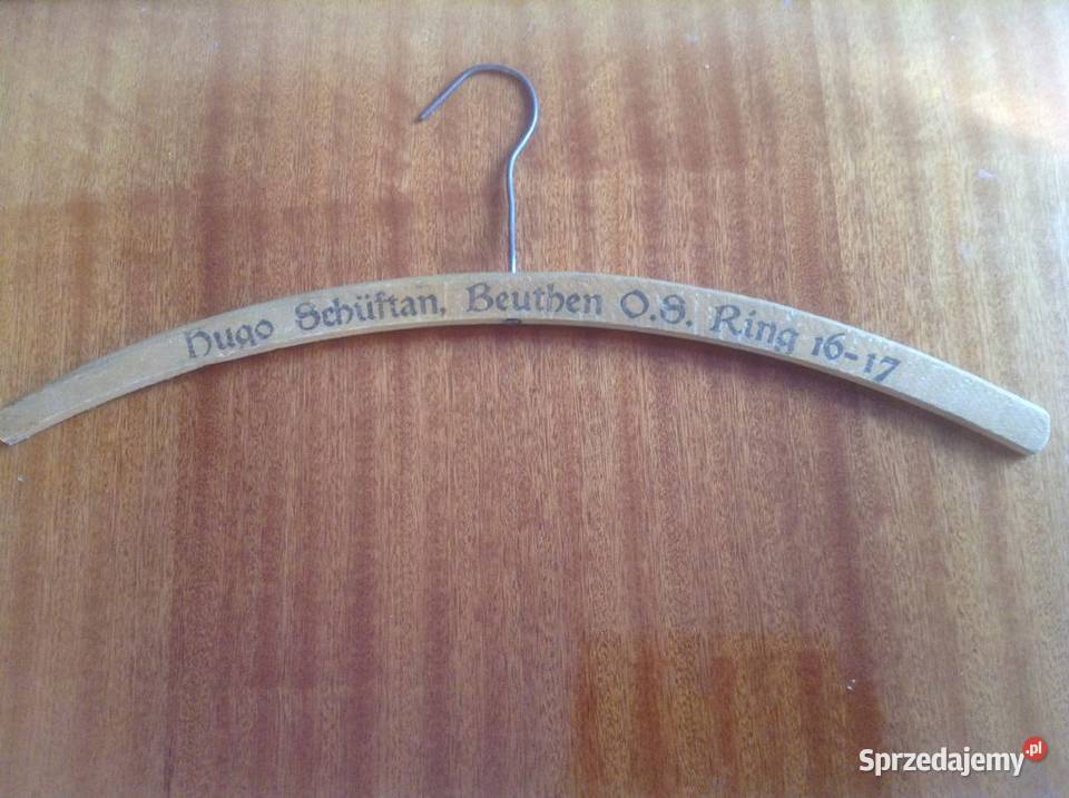 Przedwojenny wieszak drewniany z metalowym Opole sprzedam