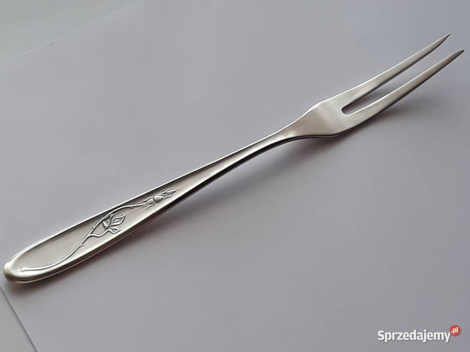 Posrebrzany widelec serwingowy do wędlin mięs 2 śląskie Dąbrowa Górnicza
