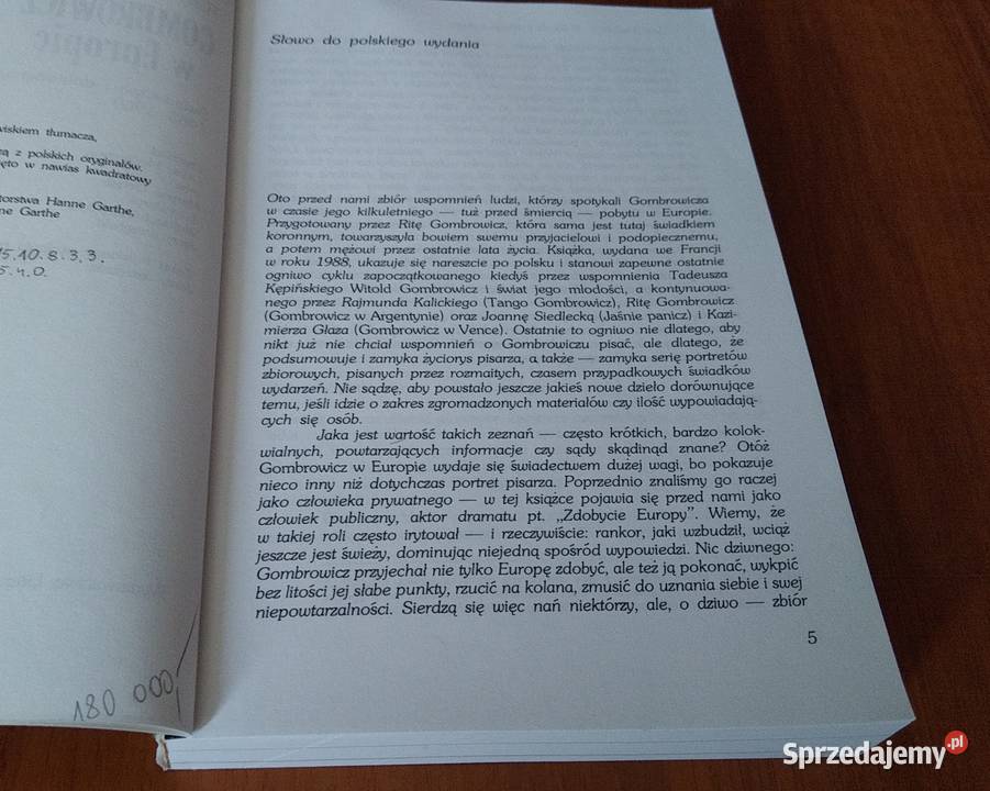 Gombrowicz w Europie świadectwa i dokumenty pomorskie