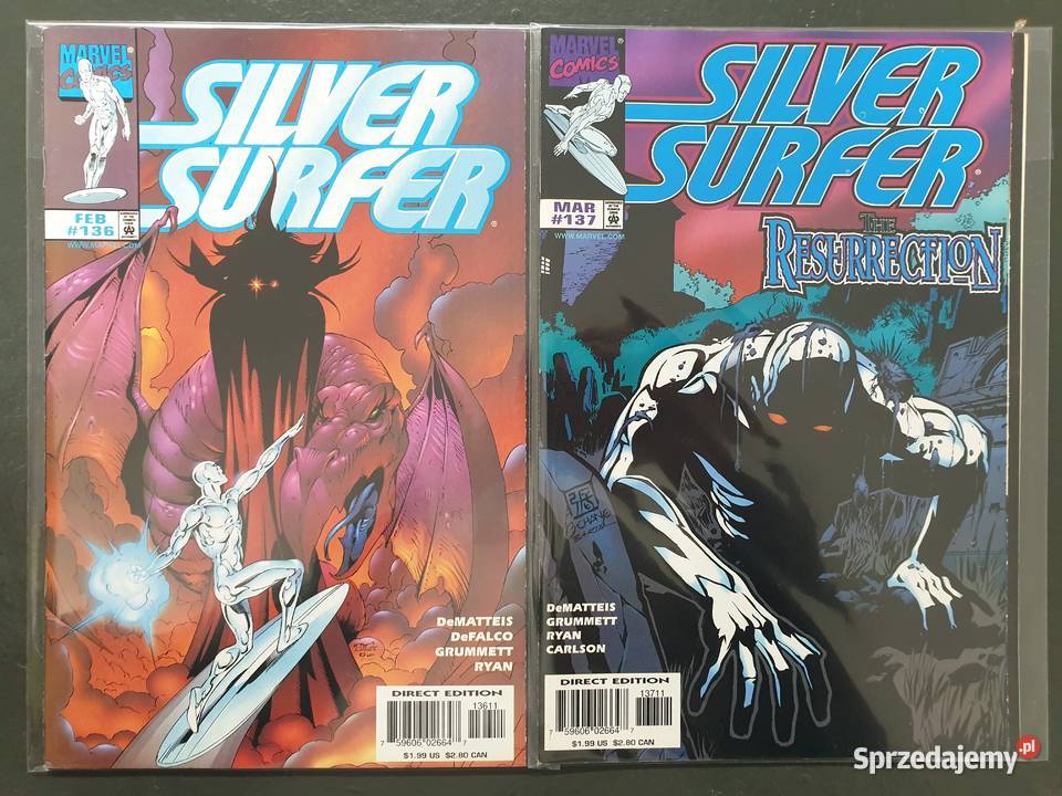 Silver Surfer 16 oryginalnych komiksów Marvel Książki i Podręczniki Gdynia sprzedam