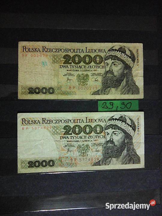 Sprzedam 9 banknotów POLSKICH z lat 19821988 r Staroźreby