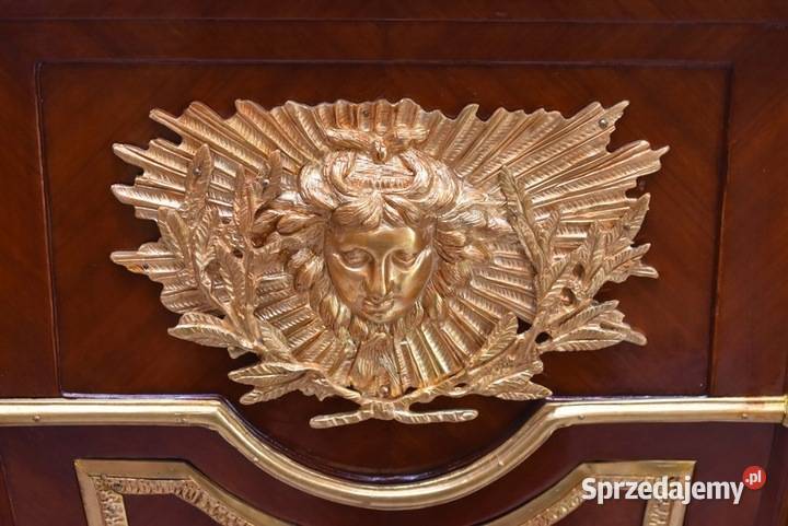 ZEGAR COKOŁOWY W STYLU LUDWIKA XVI ZŁOCONY WG