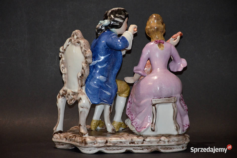 Porcelana Roceram Para muzykująca 2 flet 25 Środa Wielkopolska sprzedam