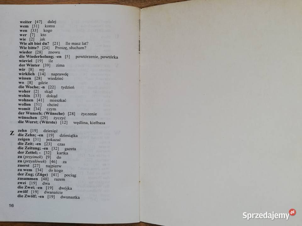 Dein Deutsch F Grucza Słowniczek niemieckopolski Rok wydania 1994