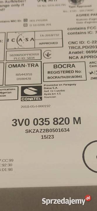 SKODA KAROQ CZYTNIK NAWIGACA 3V0035820M