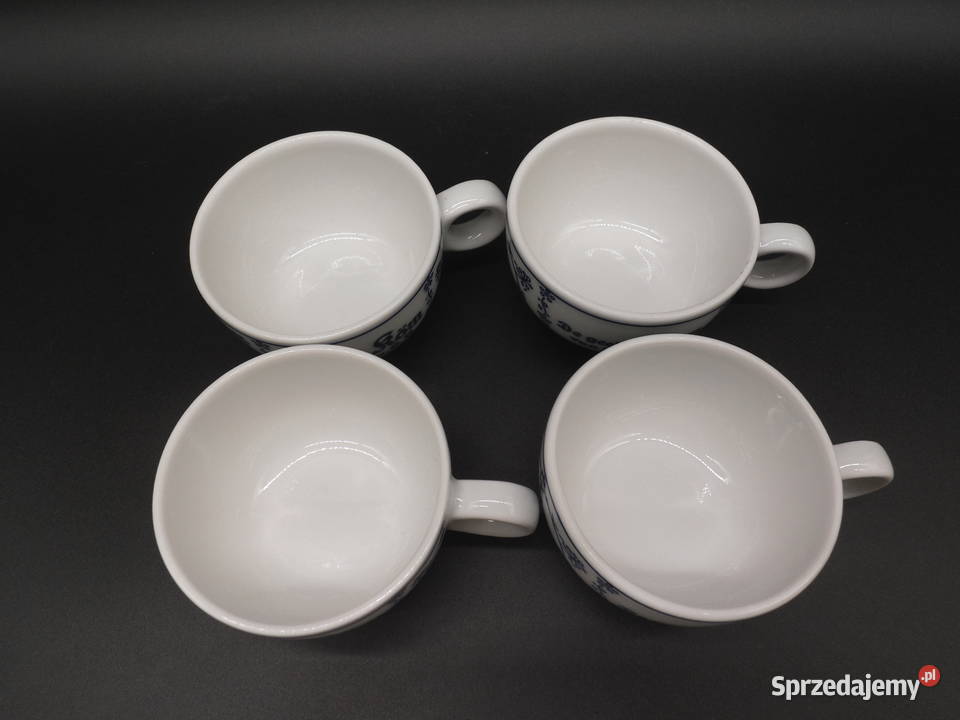 Porcelanowe filiżanki 4 do mokki Schnwald wzór wielkopolskie Raszków sprzedam