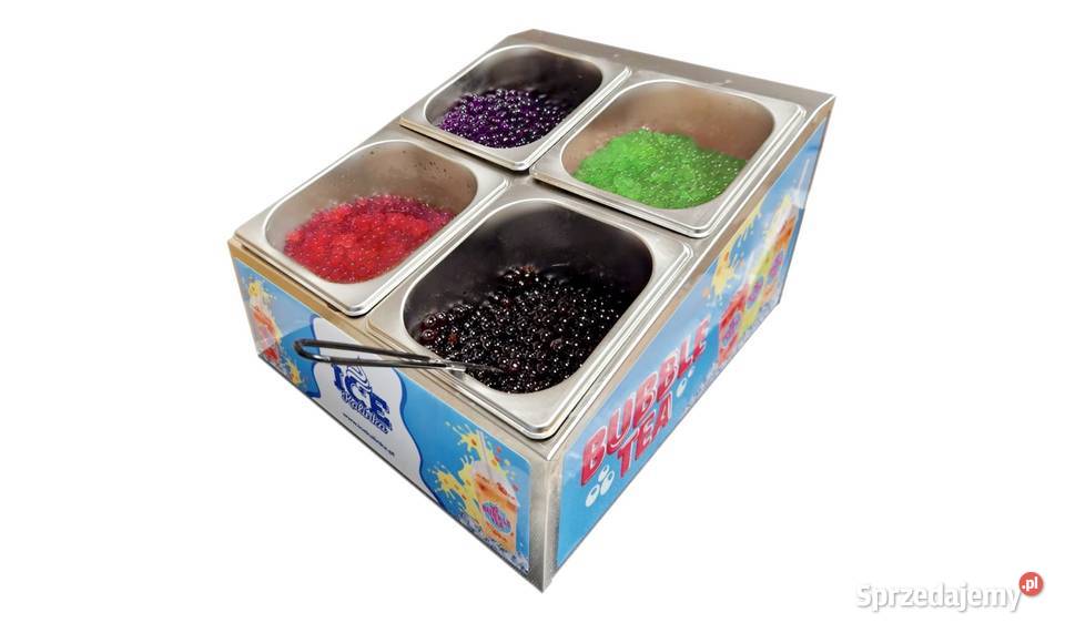 Stojak z pojemnikami do Bubble Tea 4 x GN 16