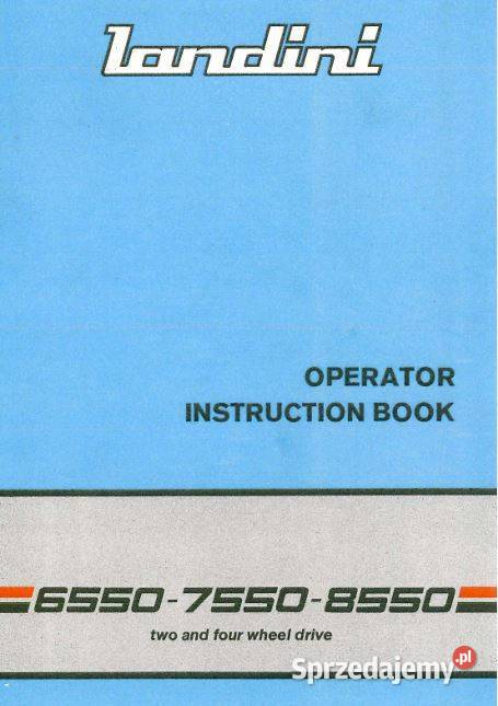 Landini 6550 7550 8550 instrukcja obsługi
