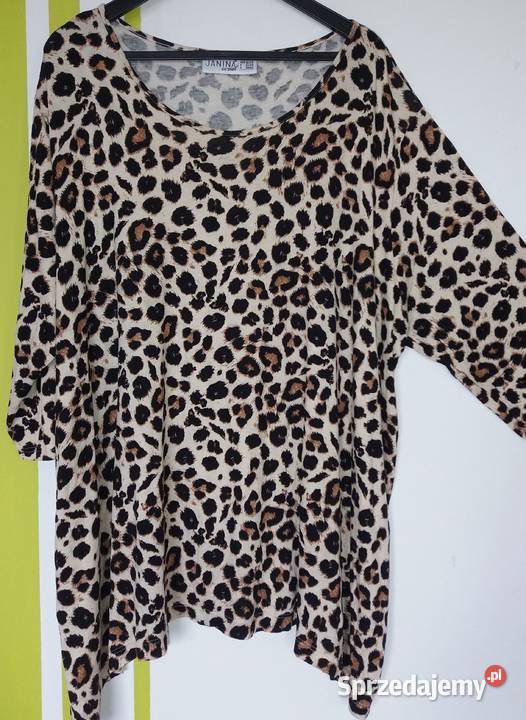 4XL6062 Tunika nowa tygrysi wzór Janina kolorowy