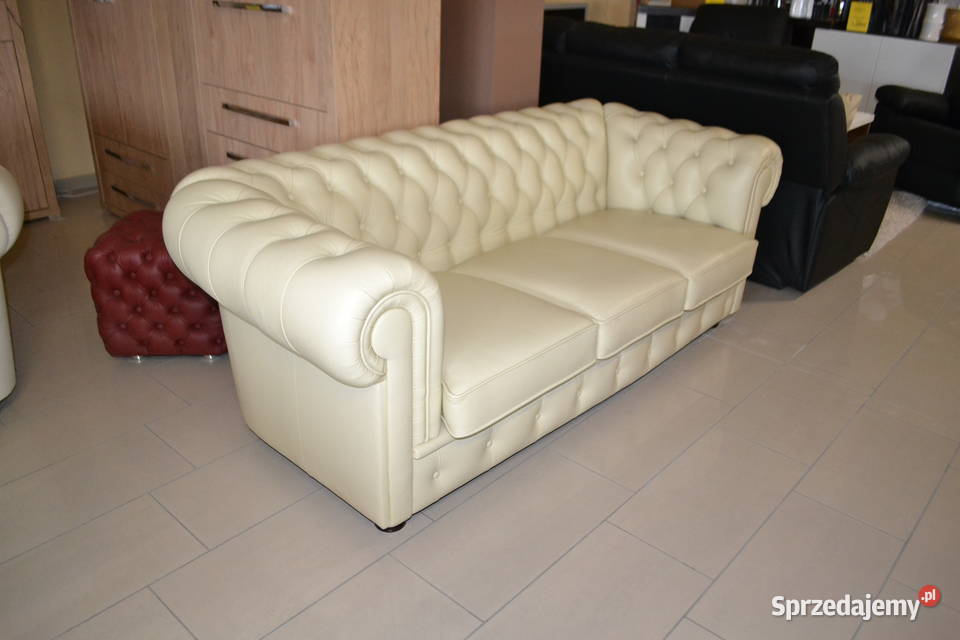 Kanapa pikowana CHESTERFIELD okazja MEBLE PYKA Opole